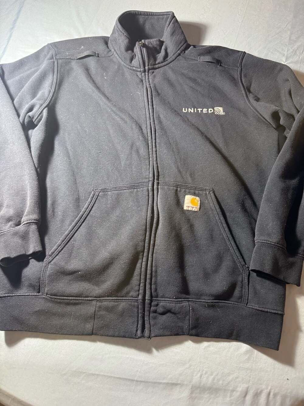 Carhartt United Airlines Full Zip Hoodie Size Large